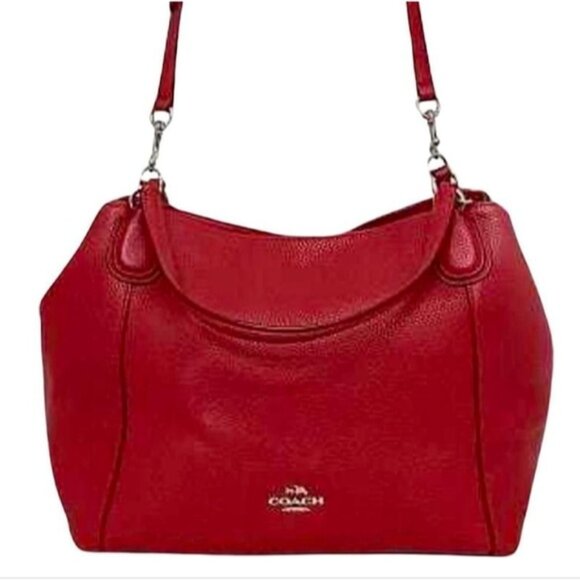 Coach Red Leather Bag - Picture 1 of 12